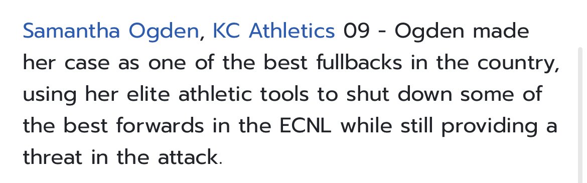 Thank you so much <a href="/TopDrawerSoccer/">TopDrawerSoccer</a> for this shoutout from ECNL Finals!