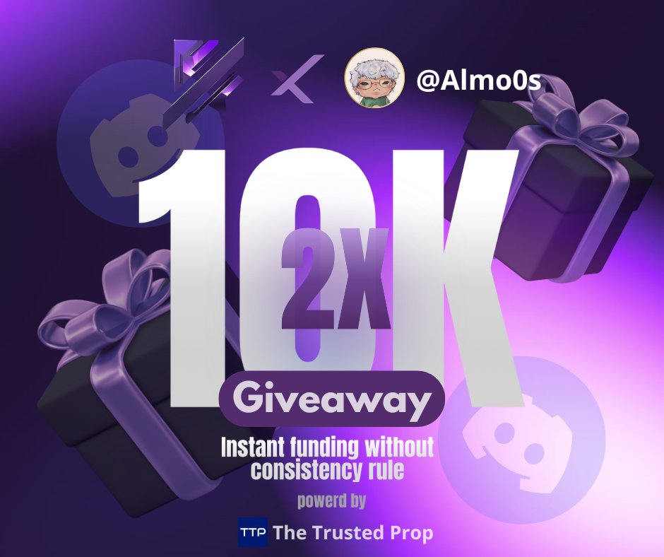 🪻GIVEAWAY ALERT! 🪻
2 x $10,000 Accounts w/ @kriptcapital

To enter
1⃣Follow: @almo0s | @kriptcapital
2⃣Like, Retweet &amp; Tag 3 friends
3️⃣Join KripCapital Discord: discord.gg/vgavdpMGVP

Must Follow All Rules to be a Valid Participant
Winners Will be Announced Soon 🚀