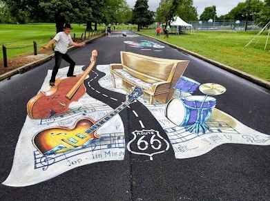 JunioPuzzles's tweet image. Autor: Rubén Poncia.
#streetart #anamorfosis #chalkart