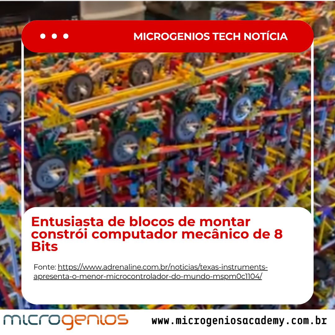 microgenios's tweet image. Link da notícia: designnews.com/industry/k-nex…

#microgenios #microgeniosacademy #IoT #microcontrolador #arduino #ESP32 #raspberrypi #eletronica #CPU