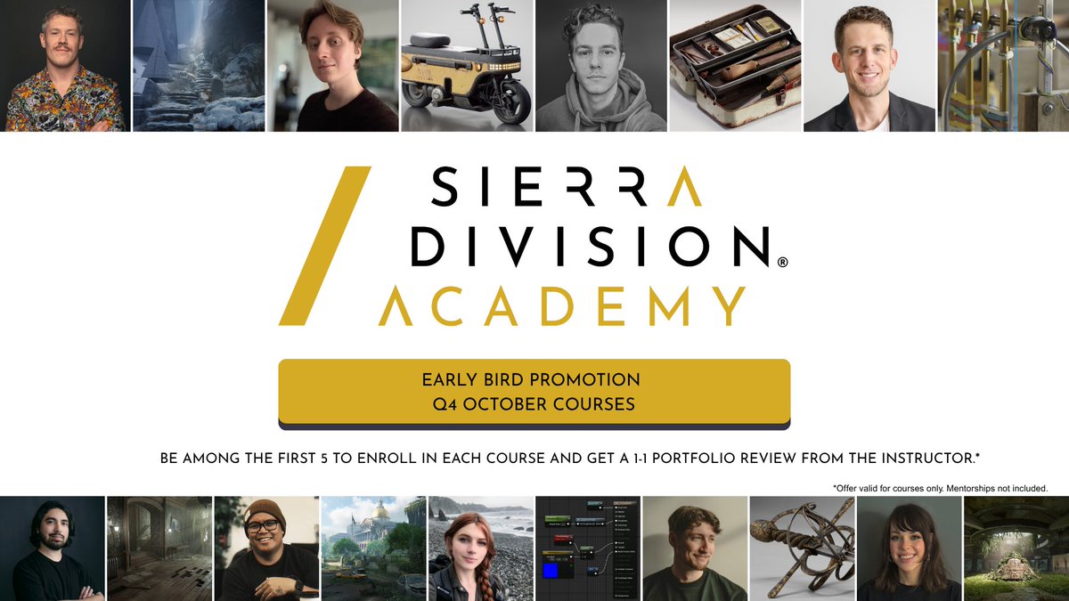 📢 ENROLLMENTS ARE OPEN FOR Q4 - OCTOBER COURSES &amp; MENTORSHIPS : academy.sierradivision.com

It's been incredibly rewarding to hear so much positive feedback, and watch our current students grow and gain confidence in their skills.

As such, we've decided to open enrollment for our