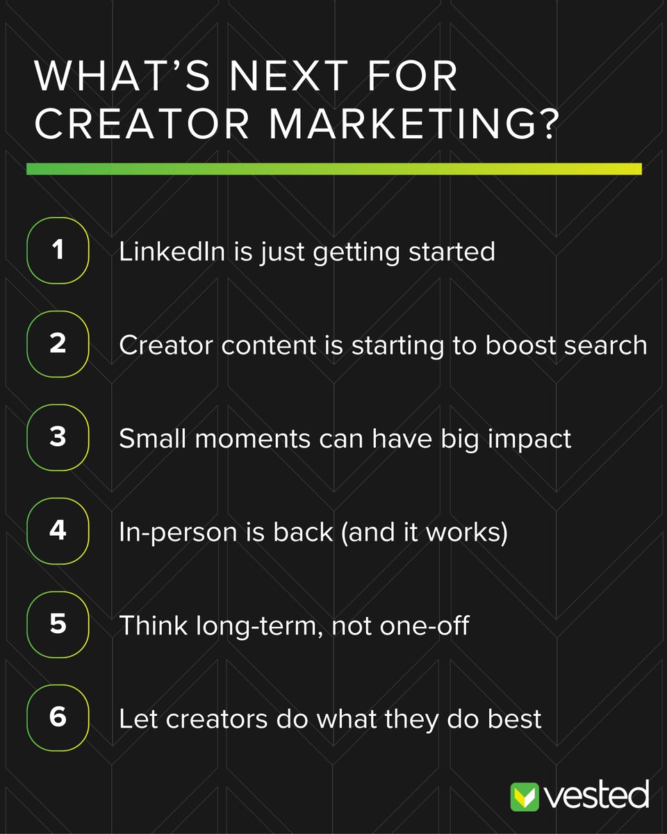 Vested’s Brandon Jones attended Marketing Brew’s recent Creator Marketing Conference and shared six takeaways that marketers, especially in financial services, should have on their radar. bit.ly/46yvOVM