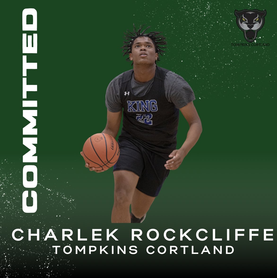 This one is special. 

After 5 Years in a KING Hoops jersey, Charlek Rockcliffe has committed to play college basketball at Tompkins Cortland. 

We could not be more proud of him on and off the court and cannot wait to see him shine at the next level. <a href="/underrated_cha/">Charlek Rockcliffe</a>