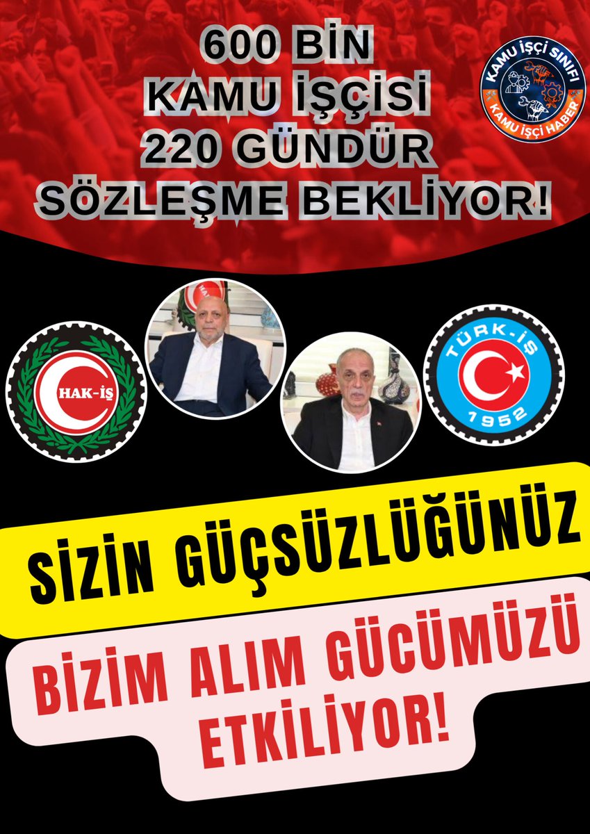 eskin202020's tweet photo. @Kahramn0038 Ey HAK-İŞ VE TÜRK-İŞ BASKANLARI,
BOŞ VE BECERİKSİZ  BİR SÖZLESMEYE İMZA ATARSANIZ KAMU  İŞÇİLERİNİN  YÜZÜNE  NASIL  BAKACAKSINIZ ?
@hakiskonf @turkiskonf 

Hükümetİşçiyi Bitirdi https://t.co/9NENPzz8Is