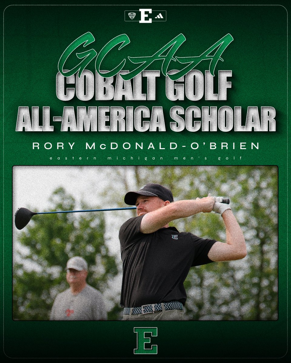 𝗔𝗰𝗮𝗱𝗲𝗺𝗶𝗰𝗮𝗹𝗹𝘆 𝗛𝗼𝗻𝗼𝗿𝗲𝗱

Congrats to Rory McDonald-O'Brien for earning <a href="/GolfCoachesAssn/">GCAA</a> All-America Scholar honors!

🔗 tinyurl.com/248jkt9e

#EMUEagles
