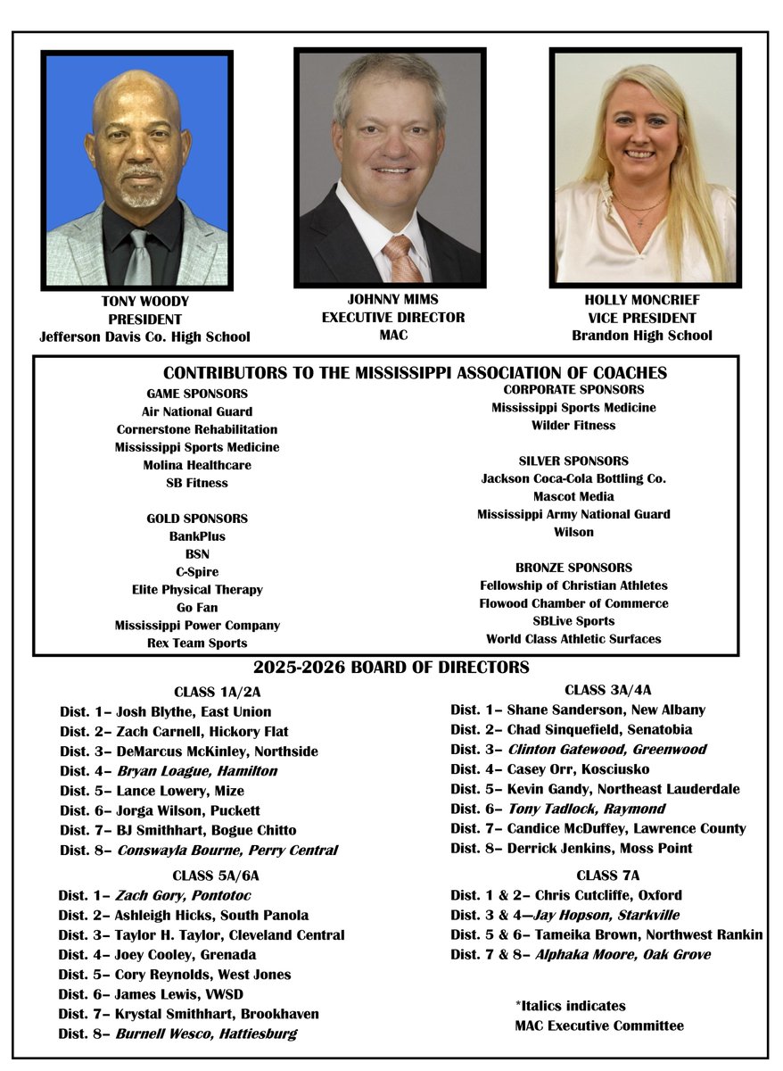 Meet your 2⃣0⃣2⃣5⃣-2⃣0⃣2⃣6⃣ MAC Board of Directors! 🧢 

Also, a BIG THANKS to all of our MAC Sponsors!  We couldn't do it without you! 💙