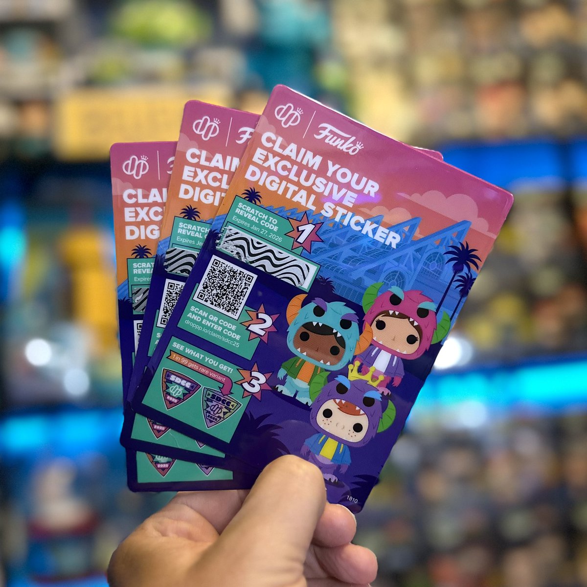 I’m giving away at least THREE of the SDCC exclusive <a href="/Dropppio/">Droppp</a> codes on stream today!
The more people come by, the more I’ll give away! 
Stream starts at 12:15pm PT!