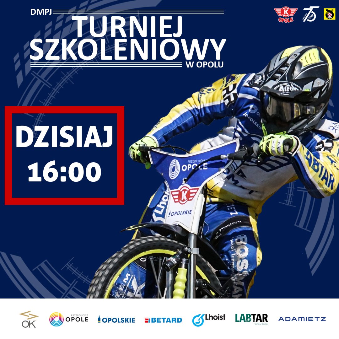 Zapraszamy dzisiaj na turniej szkoleniowy z udziałem naszych młodzieżowców❗

Harmonogram:
👉Otwarcie Sklepiku Kibica: 14:30
👉Otwarcie bram stadionu: 15:00
👉Start do pierwszego biegu:16:00
👉Wejście na program w cenie 10 zł.
👉Lista startowa: tiny.pl/7mv5grwh