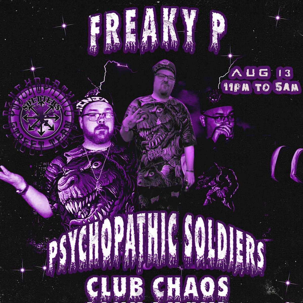 Replicon Radio (@replicon_radio) on Twitter photo ๐ช๐ฅ CLUB CHAOS RETURNS! ๐ฅ๐ช
WEDNESDAY โข AUGUST 13TH
๐ 25th Annual Gathering of the Juggalos ๐
THE GATHERING OF LEGENDS
Hidden deep in the Gathering grounds...
๐ฃ NIGHT 1: PSYCHOPATHIC SOLDIERS ๐ฃ
๐ค Hosted by FREAKY P of Replicon Radio
& the deadly HATCHET QUEEN ๐๐ช
๐ ๐ช๐ฅ CLUB CHAOS RETURNS! ๐ฅ๐ช
WEDNESDAY โข AUGUST 13TH
๐ 25th Annual Gathering of the Juggalos ๐
THE GATHERING OF LEGENDS
Hidden deep in the Gathering grounds...
๐ฃ NIGHT 1: PSYCHOPATHIC SOLDIERS ๐ฃ
๐ค Hosted by FREAKY P of Replicon Radio
& the deadly HATCHET QUEEN ๐๐ช
๐