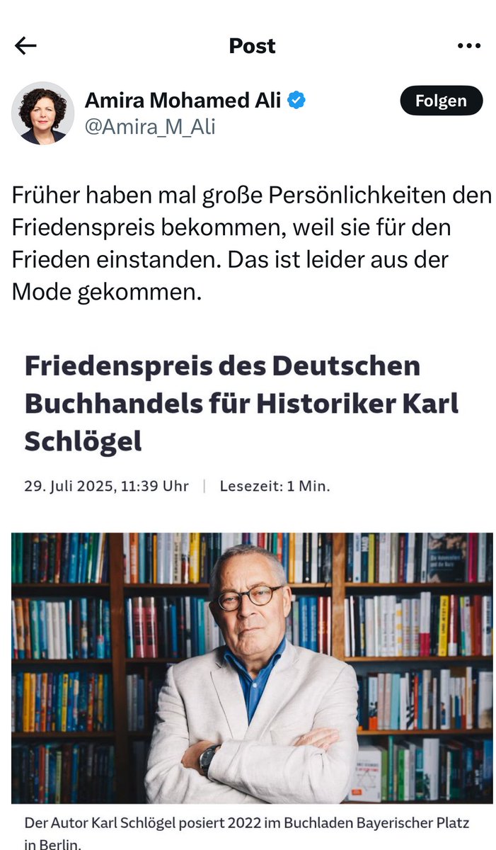 Wer einen Historiker wie Karl Schlögel angreift, weil er Russlands Aggression klar benennt, zeigt: Der Relativierungsreflex sitzt tief. Besonders bitter, wenn er von jemandem kommt, der mit genau dieser Haltung gerade aus dem Bundestag geflogen ist.