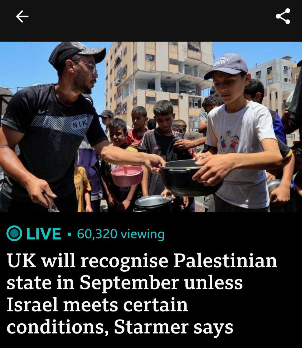 Labour's position is that the UK will recognise Palestine, but only as a punishment for Israel.

This is so strange. Why does Palestine only deserve state recognition if Palestinians are so cruelly mistreated?