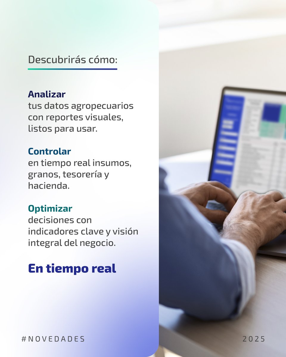 Albor_agro's tweet photo. En agosto, te vamos a facilitar una solución para:

✅ Acceder a tu información de forma simple.
✅ Transformar información compleja en reportes claros.
✅ Identificar desvíos y oportunidades a tiempo.
✅ Agilizar la toma de decisiones.

👉 Seguí atento a nuestras rrss. https://t.co/He3N3M5aOa