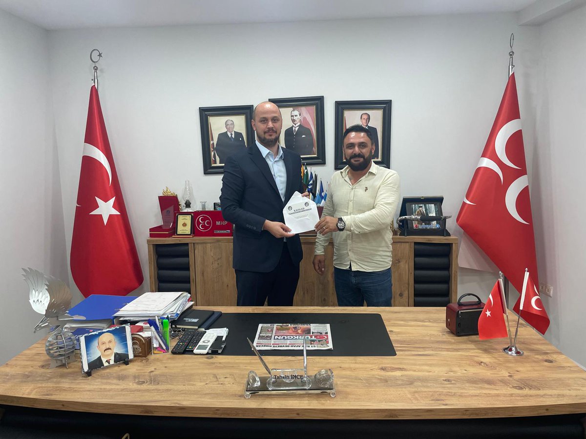 MHP ÇEKMEKÖY İLÇE BAŞKANLIĞI (@mhp_cekmekoy) on Twitter photo KAISİAD (Çekmeköy Kars Ardahan Iğdır Sanayici ve İş İnsanları Derneği ) Başkanı Sertaç Havva İlçe Başkanlığımızı ziyaret ederek, 02.08.2025 tarihinde gerçekleştirilecek olan kongrelerine davet etti, nazik davet ve ziyaretlerinden ötürü kendilerine teşekkür ederiz.<a href="/_MHPistanbul_/">MHP İstanbul</a> KAISİAD (Çekmeköy Kars Ardahan Iğdır Sanayici ve İş İnsanları Derneği ) Başkanı Sertaç Havva İlçe Başkanlığımızı ziyaret ederek, 02.08.2025 tarihinde gerçekleştirilecek olan kongrelerine davet etti, nazik davet ve ziyaretlerinden ötürü kendilerine teşekkür ederiz.<a href="/_MHPistanbul_/">MHP İstanbul</a>
