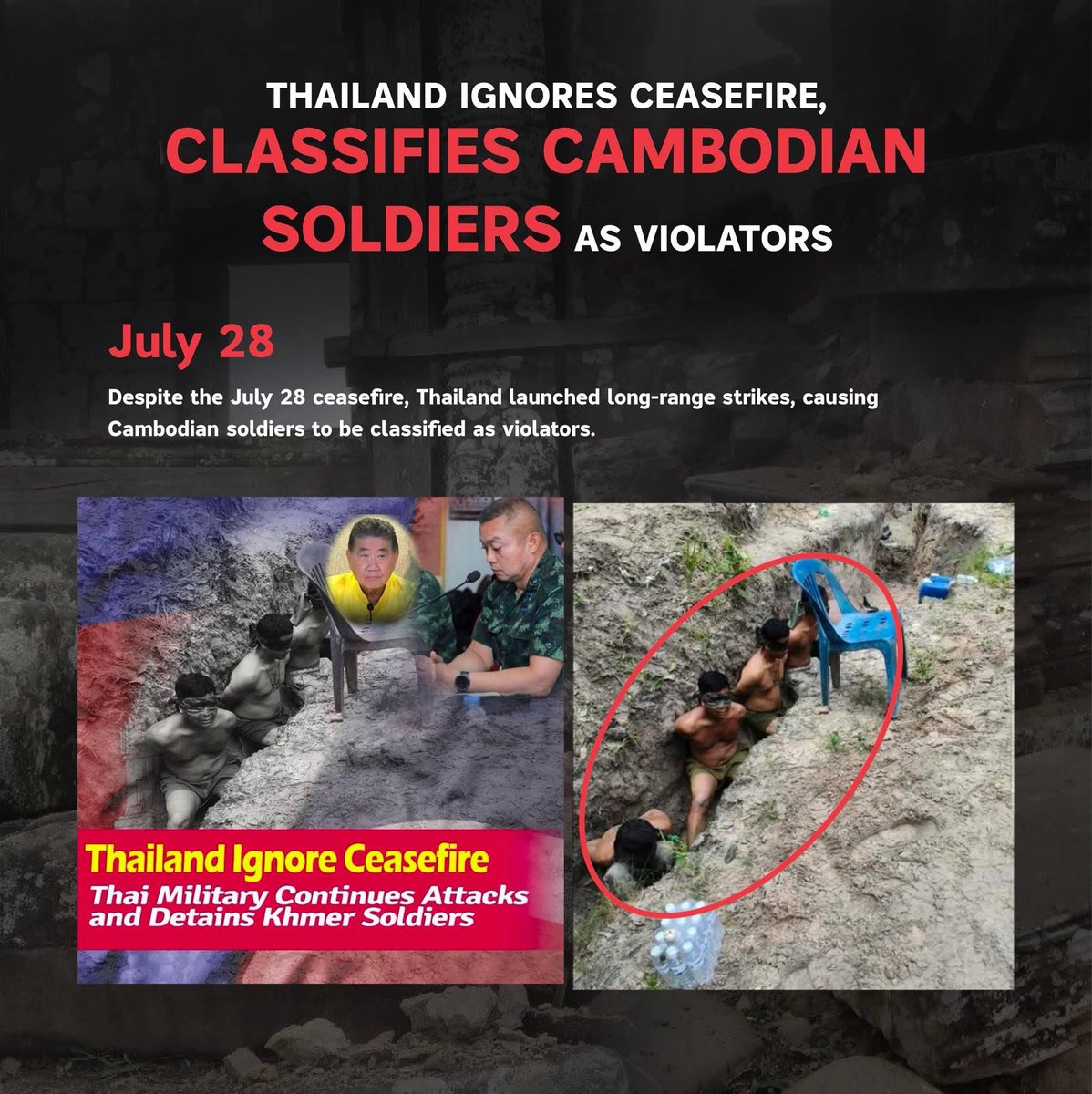 purplepca713's tweet photo. Your show of strength is loud, but our defense is louder in principle.

#ExposedThailandLies 
#TruthForCambodia 
#BringTruthFromThailandtoICJ https://t.co/0aonLn9uyB