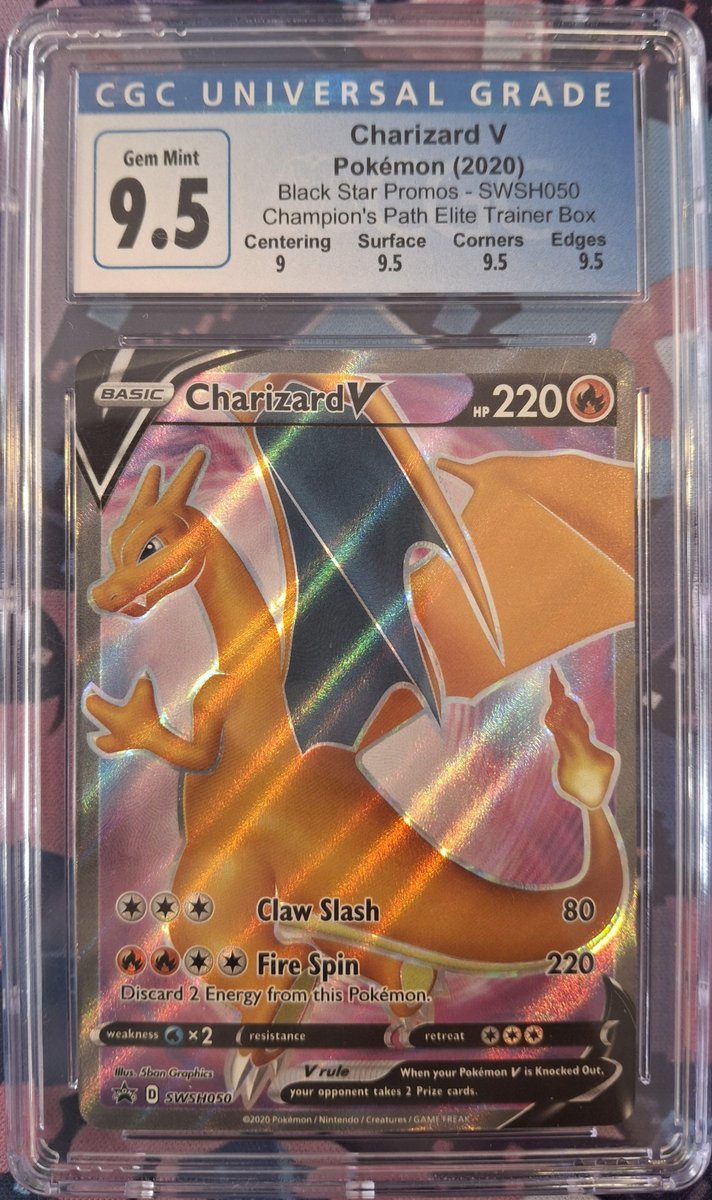 TurnbuckleWorld's tweet image. 🔥 Get your hands on the stunning Charizard V! This Ultra Rare Slab is a new arrival and essential for any Pokemon collector. Buy now at wix.to/f0nkyA7 #CharizardV #Pokemon #NewArrival