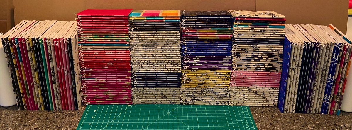 182 hand sewn pocket sized journals 

41 5x8 inch hand sewn journals 

Like nothing else you can buy. 

Please support my bookbinding small business with a purchase if you can or are RT. Thank you. 

moranpress.bigcartel.com/products