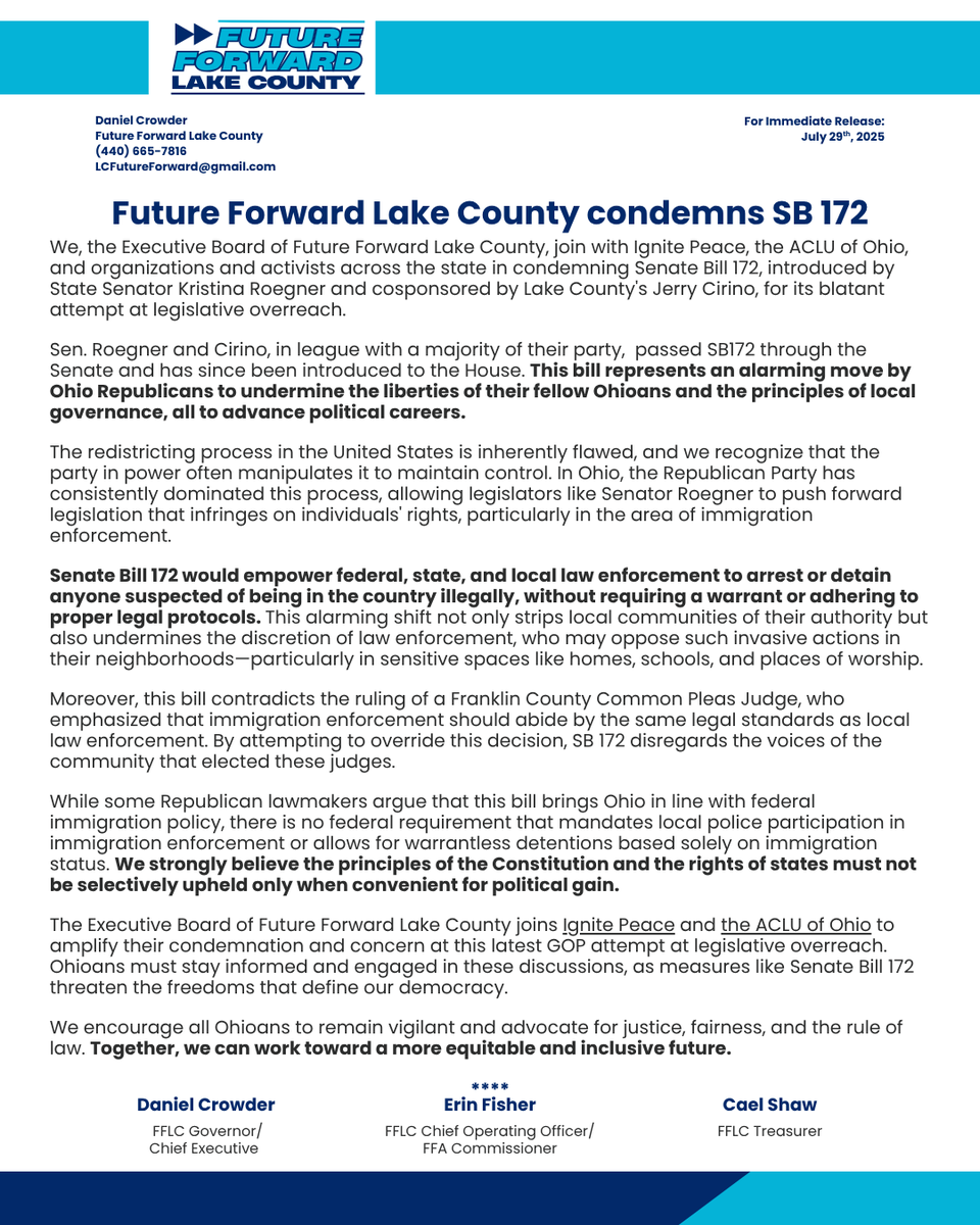 FutureForwardOH's tweet photo. Full Statement Here https://t.co/XRf5mxobsb
