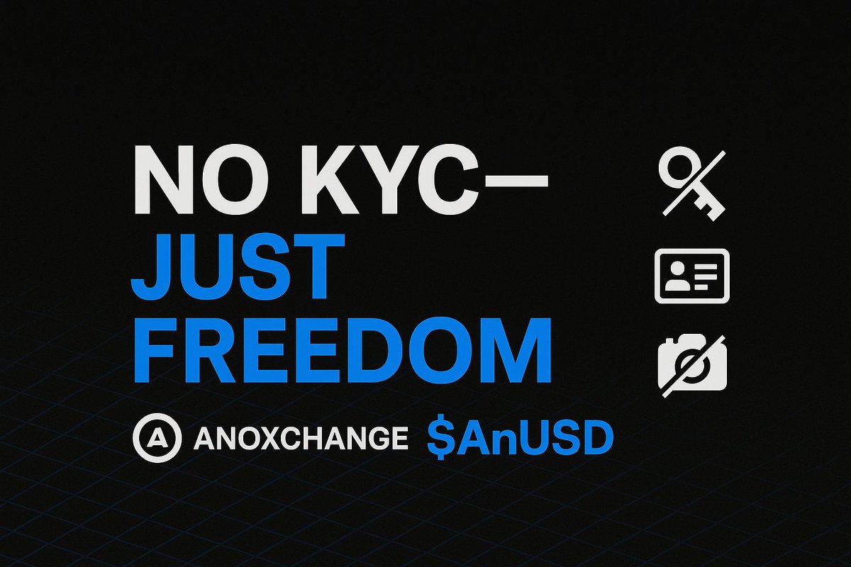 anoxchange's tweet photo. Binance asks for selfies 📷
We ask for nothing 🔒
👉 Anoxchange + $AnUSD
Your crypto. Your rules.
 https://t.co/LoJfvd1Lky
#DeFi #Anon #Crypto #Anoxchange #BTC #ETH https://t.co/XSiHLCmIas