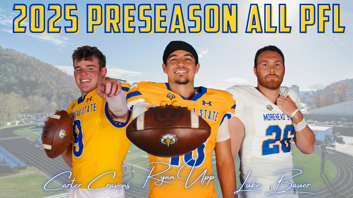 .<a href="/MSUEaglesFB/">Morehead State Football</a> is right around the corner. A trio of Eagles have earned spots on the official preseason All-<a href="/PFLNews/">Pioneer Football</a> team.

Story: tinyurl.com/2rfk65mz

#SoarHigher #SkoEags