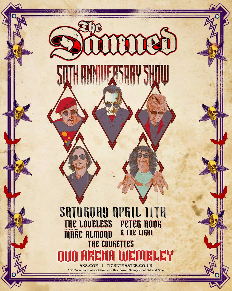 Revista The13th (@revistathe13th) on Twitter photo La icónica banda del punk inglés <a href="/thedamned/">The Damned</a> anuncia un concierto para el próximo año conmemorando su aniversario número 50 de su nacimiento.
#punkrock #goth
Entérate de esta novedad en nuestro blog
revistathe13th.blogspot.com/2025/07/notici… La icónica banda del punk inglés <a href="/thedamned/">The Damned</a> anuncia un concierto para el próximo año conmemorando su aniversario número 50 de su nacimiento.
#punkrock #goth
Entérate de esta novedad en nuestro blog
revistathe13th.blogspot.com/2025/07/notici…