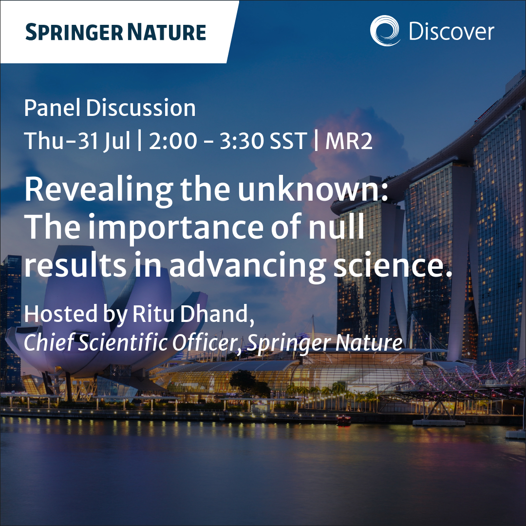 Join us at #AOGS2025 for a panel discussion on publishing null results, co-hosted by <a href="/SpringerNature/">Springer Nature</a> &amp; <a href="/Discover/">Discover</a> Journal Series!
July 31 at 2–3:30PM
 Room MR2, MBS Expo, Singapore
🔗 Don’t miss it → asiaoceania.org/aogs2025/publi…
