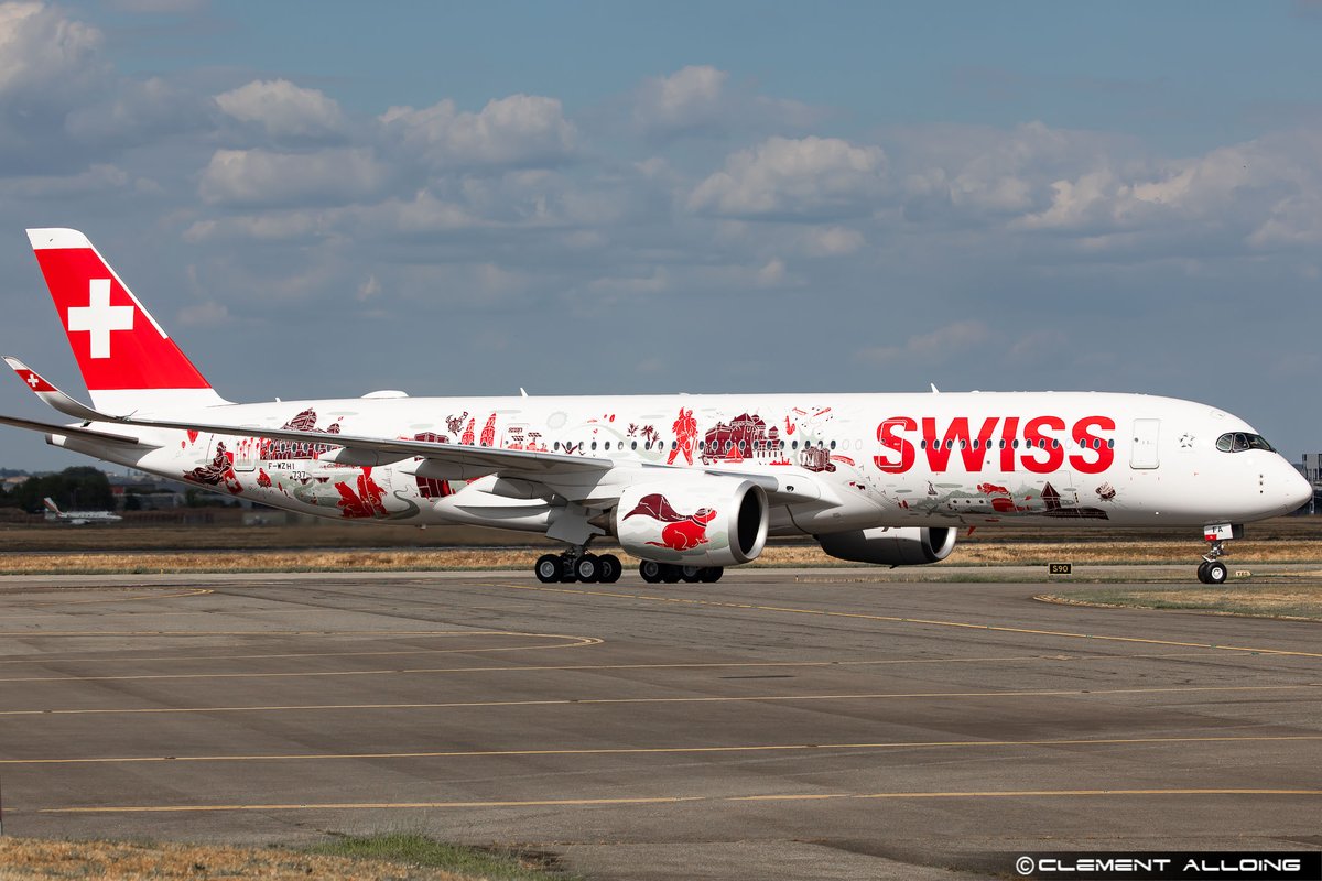 Clément Alloing (@calloing) on Twitter photo The first <a href="/Airbus/">Airbus</a> #A350 for <a href="/FlySWISS/">Swiss Intl Air Lines</a> #HBIFA during her taxi test / engine run this afternoon at #Toulouse !! What an amazing livery !! This aircraft will named to the city of <a href="/communelausanne/">Ville de Lausanne</a> #Avgeeks #Avgeek #Lausanne The first <a href="/Airbus/">Airbus</a> #A350 for <a href="/FlySWISS/">Swiss Intl Air Lines</a> #HBIFA during her taxi test / engine run this afternoon at #Toulouse !! What an amazing livery !! This aircraft will named to the city of <a href="/communelausanne/">Ville de Lausanne</a> #Avgeeks #Avgeek #Lausanne