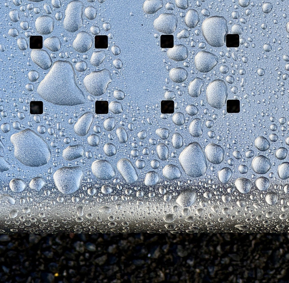 Rain on steel. A damp morning at #Newbridge train station.