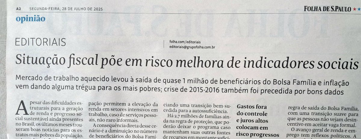 Comemorando saída do mapa da fome? Não, aproveitando prá comentar riscos fiscais.

Se isso não é viés, nãi sei o que é, <a href="/folha/">Folha de S.Paulo</a>.