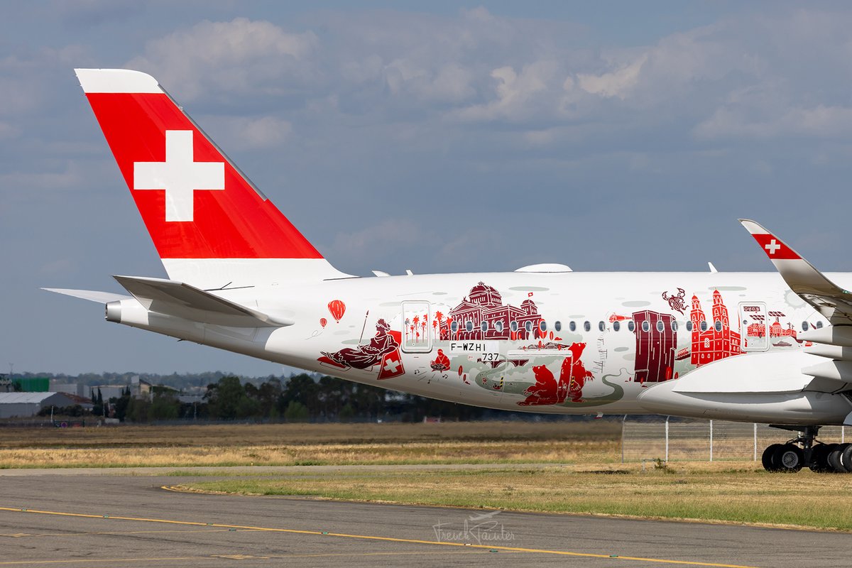 Engine run and taxiing test for the first #Airbus #A350 for Swiss today. 🇨🇭 #Switzerland #Suisse