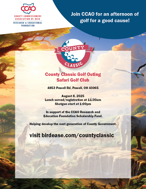 ⛳ The County Classic Golf Outing is almost 1 week away! Join us on August 8 and tee off for a great cause. All proceeds benefit the CCAO Research &amp; Education Foundation Scholarship Fund. Register or donate today: birdease.com/countyclassic 🏌️‍♂️ Let’s make a difference!
