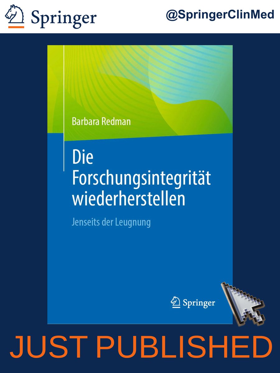 SpringerClinMed's tweet photo. #JustPublished "Die Forschungsintegrität wiederherstellen" the German #autotranslation book of "Reconstructing Research Integrity". Check it out here: https://t.co/r2M9Dpxbi5 https://t.co/LYUgLHnZhc
