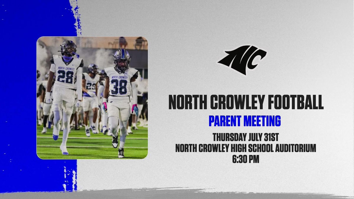 Attention North Crowley Football Parents!

#GoonCity | #817StandUp