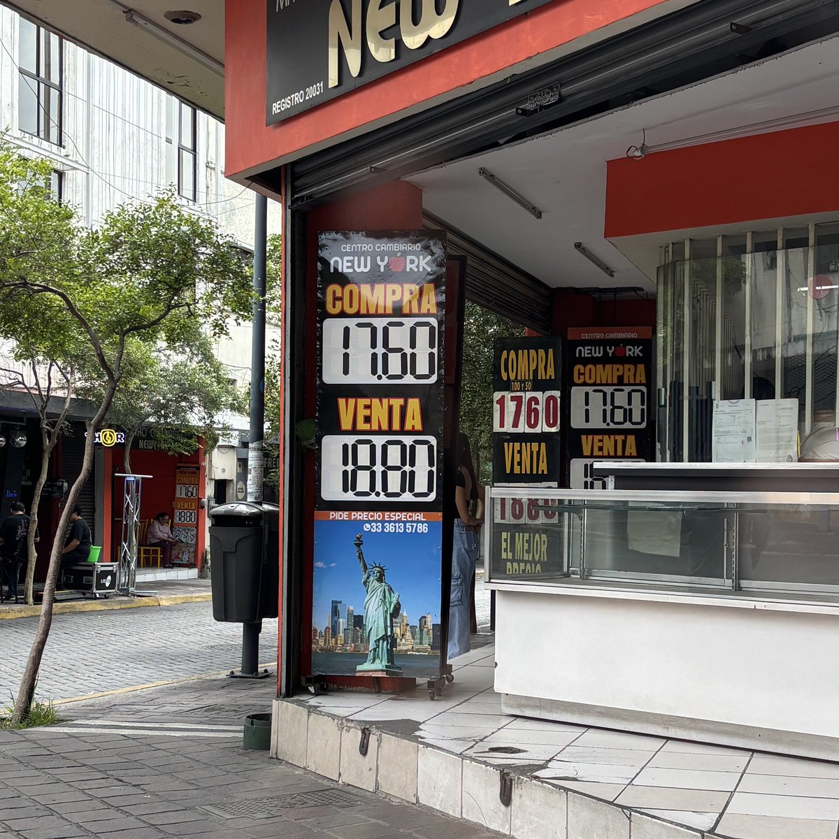 The dollar keeps getting weaker against the Mexican peso… lowest rate in a while…