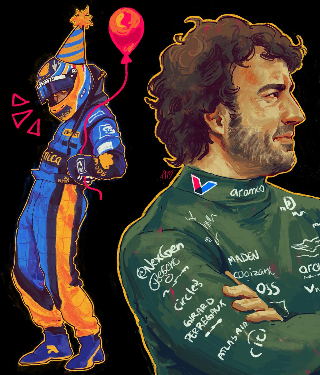🥳 #fernandoalonso #f1fanart