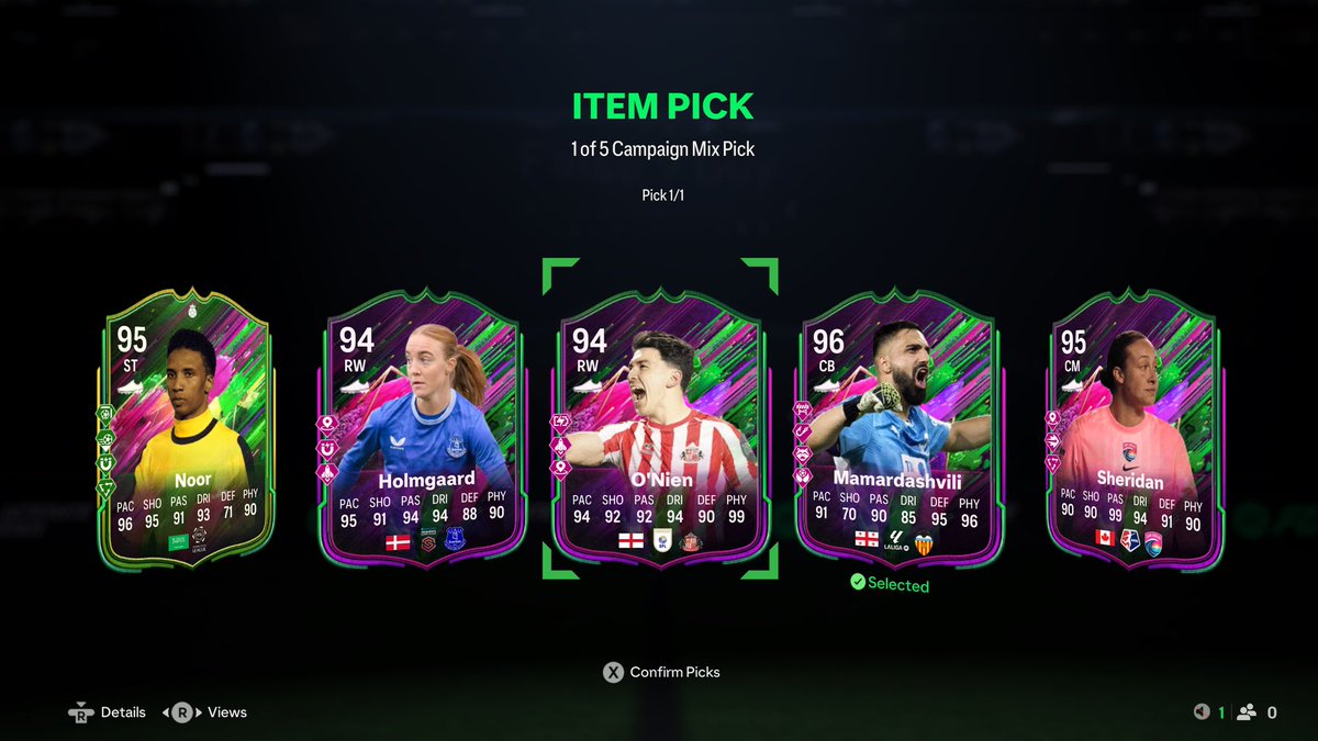 1 of 5 Campaign Mix

These have been today’s highlights from one of the best SBC’s this year. The menu grind right now is insane and actually quite fun. 

#EAFC #FC25 #EAFC25