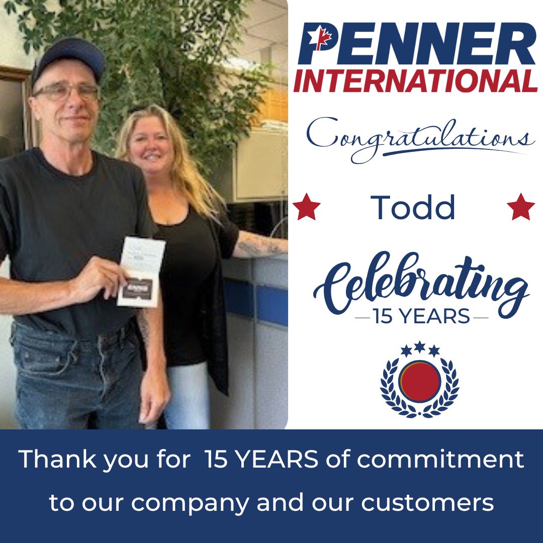 From day one, Todd has shown what it means to be reliable, consistent, and committed — not just to the job, but to the people around him. We appreciate everything he’s done for our team and our customers over the years.