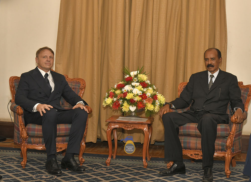 hawelti's tweet photo. President Isaias Afwerki met, at Denden Guest House in mid-afternoon hours today, the Italian delegation led Mr. Francesco Lollobrigida, Minister of Agriculture, Food Sovereignty and Forests; and, Mr. Edmondo Cirielli, Deputy Minister of Foreign Affairs and International Cooperation.

The extensive discussions centered on enhancement of bilateral ties and partnership as as part and parcel and continuation of the concrete areas of cooperation on various sectors that had been reached between President Isaias Afwerki and Prime Minister Giorgia Meloni in Italy in February 2024 last year.

The broad areas of cooperation include the sectors of energy, mining; physical infrastructure; manufacturing; Agriculture, Marine Resources, Tourism, Culture and Sports, Human capital development, economic cooperation and finance.   The two sides also discussed regional peace, security and stability.  

A Comprehensive Plan of Action on Bilateral Cooperation Between the State of Eritrea and the Italian Republic (as specified above) was signed after the meeting by Mr. Nesredin Mohamed, Eritrea's Minister of Trade and Industry; and, Mr. Edmondo Cirielli, Italy's Deputy Minister of Foreign Affairs and International Cooperation. 

The two sides further agreed to hold continuous meetings in Eritrea and Italy in the period ahead to monitor and expedite the implementation of the Cooperation Agreement.

In a brief statement to the Eritrean News Agency, Minister Francesco Lollobrigida underlined that the progress achieved today reflects the initial tangible step in the efforts that have been exerted in Asmara and Rome to enhance bilateral cooperation.