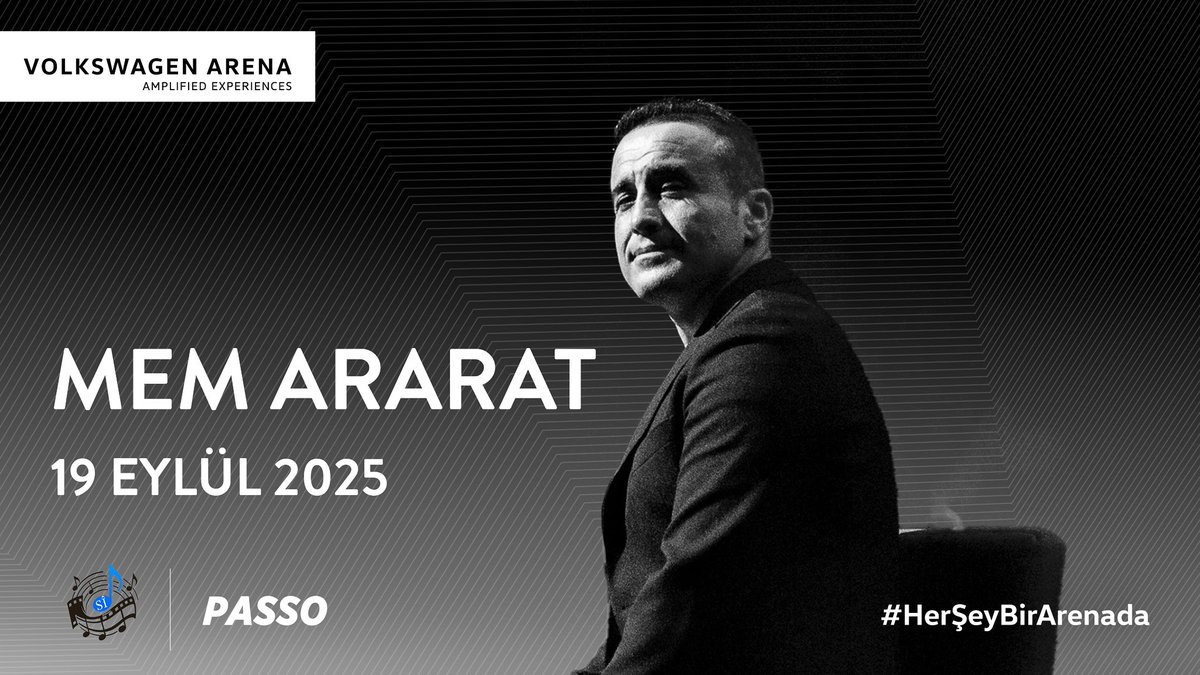 Kendi yazıp bestelediği şarkılarla ve güçlü sesiyle dinleyicilerin beğenisini kazanan, yurt içi ve yurt dışında pek çok başarılı konserler veren Mem Ararat 19 Eylül Cuma günü Volkswagen Arena’da! 🎤
🎟️ Biletler Passo’da! 
#HerŞeyBirArenada!