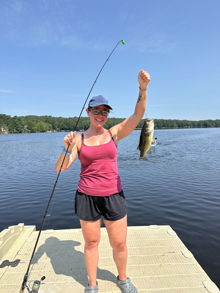CackowskiLiz's tweet image. My son was more excited about my fish than I was 😆