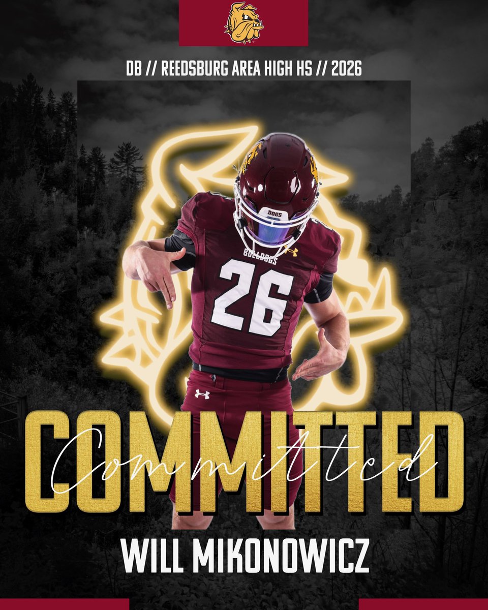 Will Mikonowicz (@willmikonowicz) on Twitter photo I am beyond excited to announce my commitment to the University of Minnesota-Duluth to continue my academic and athletic career! Thank you <a href="/UMD_Football/">UMD Football</a> <a href="/CoachWiese/">Curt Wiese</a> and <a href="/CoachM_Ware/">Coach Mekhi Ware</a> for the opportunity! I am beyond excited to announce my commitment to the University of Minnesota-Duluth to continue my academic and athletic career! Thank you <a href="/UMD_Football/">UMD Football</a> <a href="/CoachWiese/">Curt Wiese</a> and <a href="/CoachM_Ware/">Coach Mekhi Ware</a> for the opportunity!