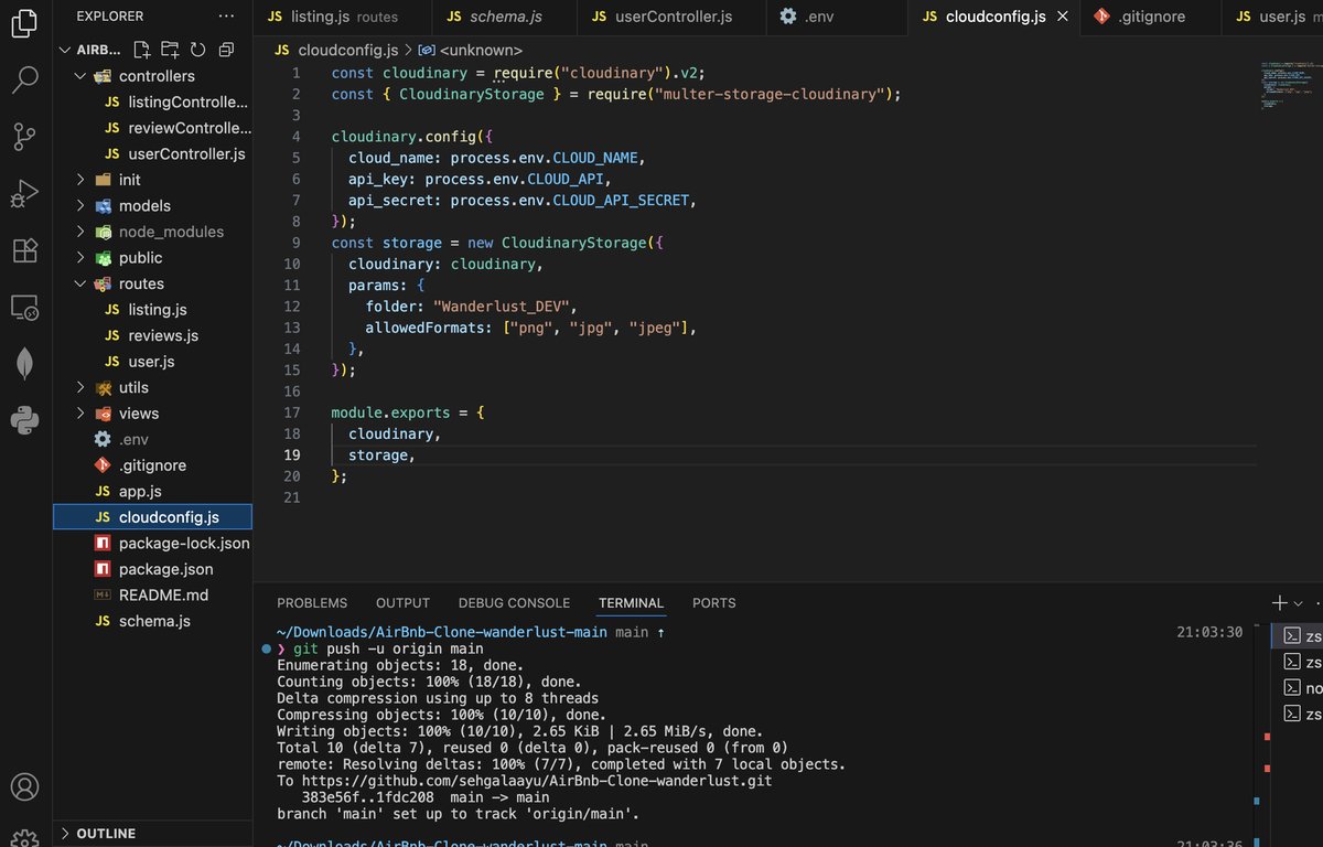 sehgalaayu1's tweet photo. Just integrated Cloudinary to handle image uploads for new user listings in my app! 
Also set up .env for clean &amp; secure environment variable management 
#NodeJS #Cloudinary #Multer #DevBuild #100Devs #BuildInPublic https://t.co/hq6qwRVNi4
