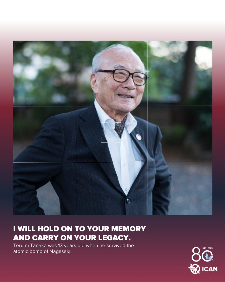 The hibakusha from Hiroshima, Nagasaki, and all nuclear weapons survivors are entrusting us with their stories.We must ensure their memories do not fade. By holding their memory, we carry their fight forward. 

#NihonHidankyo #NuclearBan #CranesOfMemory app.sosha.ai/s/lomogaO5