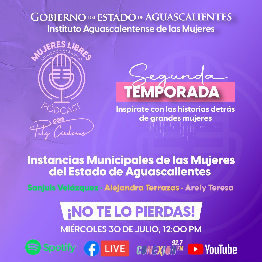 No te pierdas el episodio del día de Mañana en Mujeres Libres Moviendo al Mundo 💜