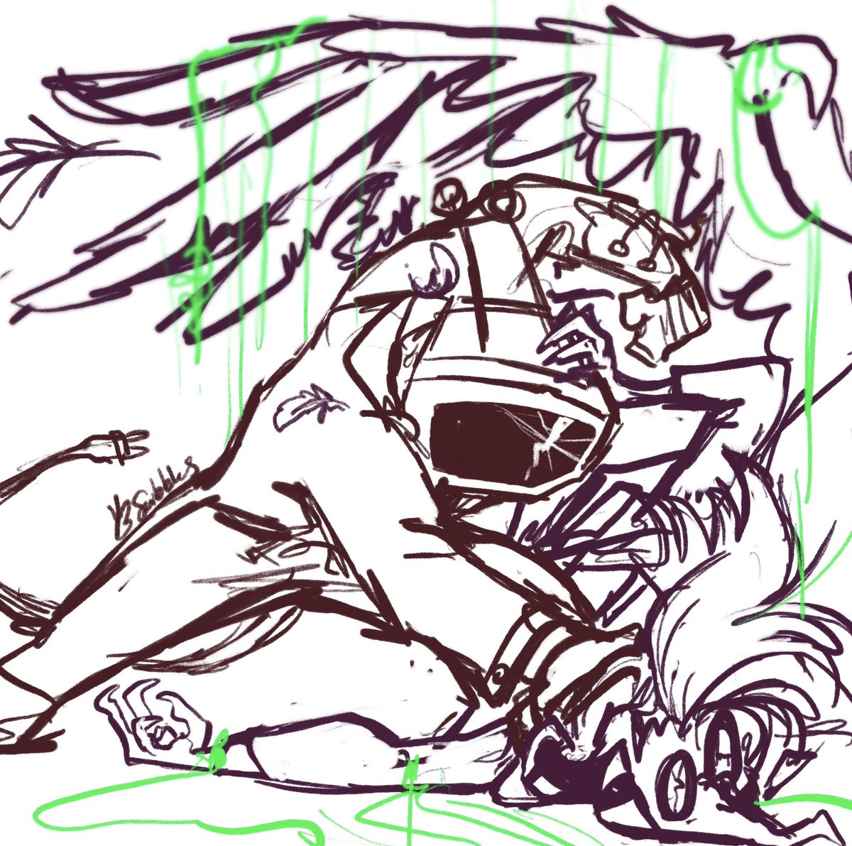 Bflyscribbles's tweet image. Smash cut✂️⚡️

#deltarune