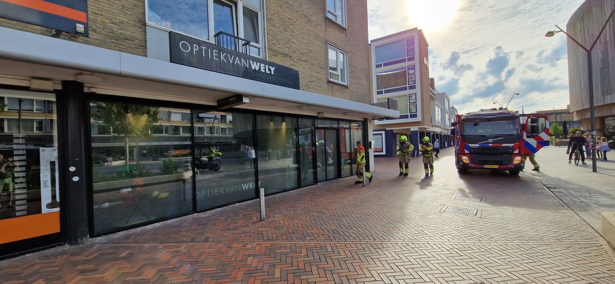 Brandalarm in winkel Nieuwe Markt Roosendaal