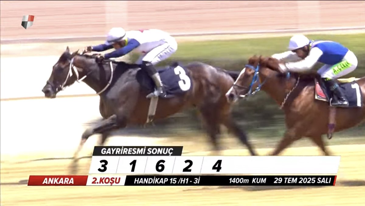Ekürimizin safkanı Mavi Topaz bu gün Ankara’da yapılan 15 handikap 1.400 metre kum pist yarışını birinci  🥇tamamlamıştır, tüm ekibimizi ve jokeyimiz M. AKYAVUZ’u tebrik eder başarılarının devamını diliyoruz.

#Müslüm Örtünç
⁦<a href="/murataktas4444/">Murat Aktaş</a>⁩