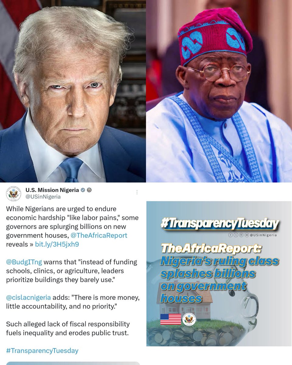 Breaking News: “Nigerian Ruling Class are splashing Billions, and urging Nigerians to endure Economic Hardship” - USA Mission In Nigeria Tweets as they expose the corruption in Nigeria