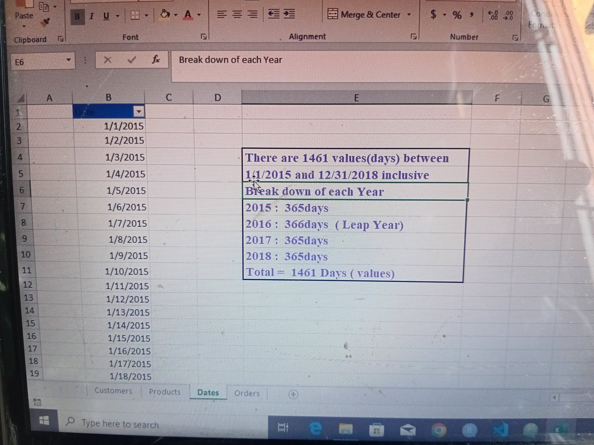 AminuYusufmuha4's tweet image. My progress in learning data analysis. 
Week 2: Tech on Campus.
This week I explored  Date lookup sheet using the *Fill Series* tool, which allowed me to generate a continuous list of calendar dates from 1/1/2015 to 12/31/2018 a total of 1461 values
#Techoncampus #DataAnalytics