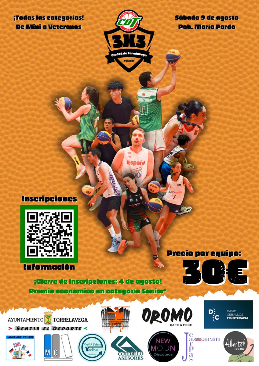 ⚠️CARTEL OFICIAL⚠️

Os presentamos el cartel oficial del 3x3 Ciudad de Torrelavega #3x3CBT 2025.

¡Gracias a todos los colaboradores!

#SomosCBT
#BaloncestoEnTorrelavega