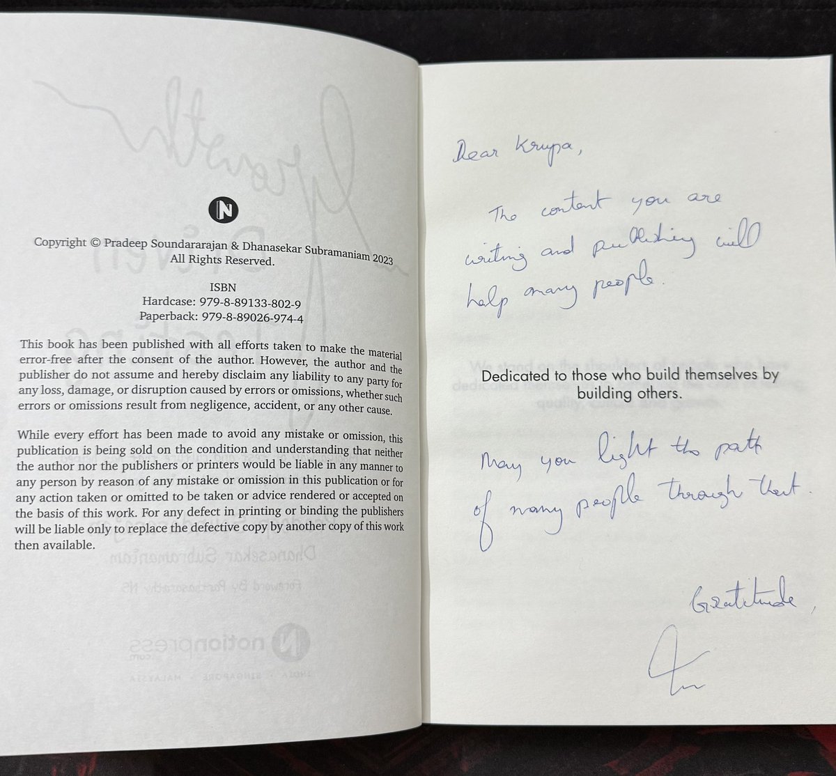 krupajnanda's tweet image. Test case:

Scenario: Receiving a signed copy of “Growth Driven Testing”
Given I’m a tester
When @testertested sends a handwritten note
Then emotions overflow — no bugs detected. 🎊

#QACommunity #Tester #GrowthDrivenTesting